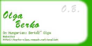 olga berko business card